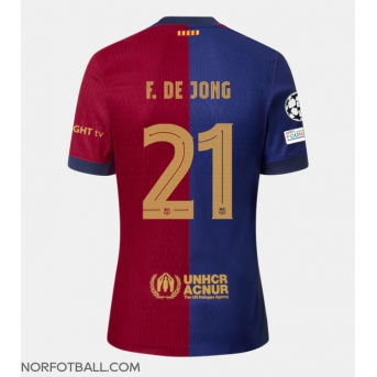 Billige Fotballdrakt Barcelona Frenkie de Jong #21 Replika Hjemmedrakt 2024-25 Kortermet